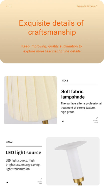 LED Table Lamp USB Pleated Atmosphere Light Restaurant Bar Night Light Coffee Bedroom Decorative Art Lighting