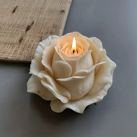 1 Reusable Rose S1-Pack Rose Silicone Mold for Soap, Candle, Clay & Plaster Crafts, Layered Petal Realistic Center, Flexible Reusable DIY Mold