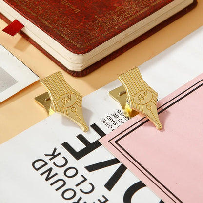 2PCS Metal Nib Binder Clips Bill Binder Clip Foldback Notes Letter File Paper Clip Binding Securing Clip Stationery