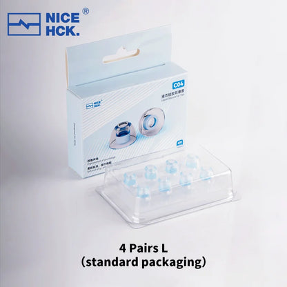 Liquid Silicone Ear Tips - Noise-Isolating Reusable Earbud Eartips, Soft Skin-Friendly Ear Caps (SS/S/M/L) Universal Fit
