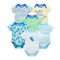 3/6 PCS Baby Cotton Bodysuits Set Short Sleeve Summer Outfits for Newborn Boys & Girls 0–12 Months