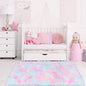 VIKAMA Tie-dye Plush Carpet 40x60cm Home Soft Area Rug Girls Bedroom Bed Blanket Children's Room Decoration Non-Slip Floor Mat