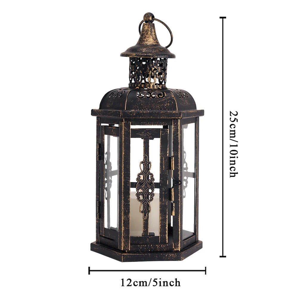 Metal Candle Lantern – Nordic Style Indoor & Outdoor Candle Holder
