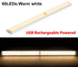 LED Under Cabinet Night Light Motion Sensor Closet Light Kitchen Bedroom Lighting Wall Lamp With Magnetic Strip USB Rechargeable