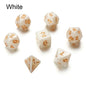 7-Piece Black Polyhedral Dice Set for D&D TRPG Tabletop RPG, Board & Card Games