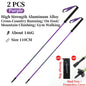 Foldable Quick-Lock 4-Section Trekking Poles Pair – 7075 Aluminum Adjustable 110/120 cm (43.3/47.2 in) EVA Grip Tungsten-Cobalt Tips