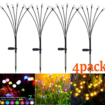 12Pack Solar LED Starburst Firefly Lights – IP66 Waterproof Garden & Lawn Decoration