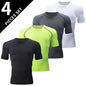 Men's Gradient Quick-Dry Sports T-Shirt Short Sleeve - Running & Fitness Casual Tee