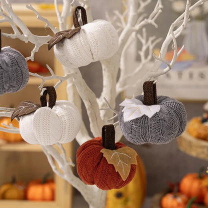 Knitted Halloween Pumpkin Decoration, Cotton, Mix or Single Colors