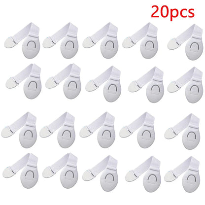Baby Safety Drawer & Cabinet Locks — 10 or 20 Pack Adjustable Webbing Strap Latches for Childproofing