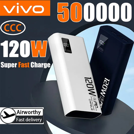 120W Portable Power Bank — 10,000 / 30,000 / 50,000mAh Fast Charging USB-C Power Bank with Digital Display for iPhone Samsung Huawei