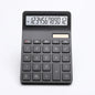12-Digit Solar Calculator Dual Power (Solar + Coin Battery) — Portable Desktop Calculator for Office, School & Home