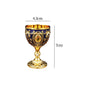 1Pc 30ml Light Luxury Goblet Embossed Wine Drink Cup Retro White Wine Chalice Communion Party Household Dining Gifts