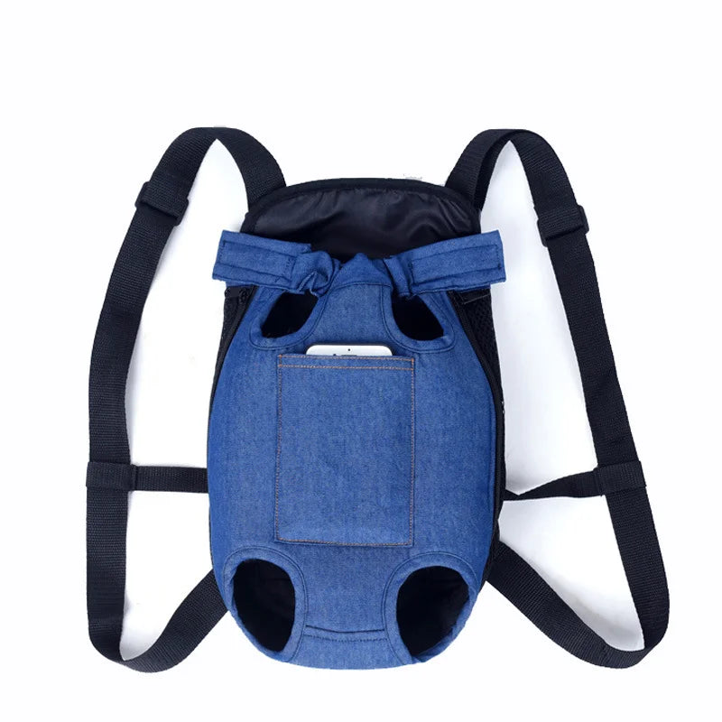 Adjustable Double-Shoulder Pet Carrier Backpack – Breathable Cat & Small Dog Travel Bag, Hands-Free Hiking Carrier