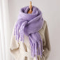 Women's Cashmere-Feel Long Tassel Scarf Shawl - Pashmina Blanket Wrap 94 in (240 cm) Thick Soft Winter Wrap