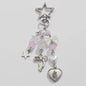 Y2K Fashion Flower Star Love Bow Strawberry Pendant Acrylic Keychain Student Women's Bag Backpack Pants Chain Accessories