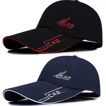 Unisex Long-Brim Sun Baseball Cap – Summer Fishing & Outdoor Shade Hat