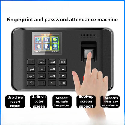 Biometric Fingerprint Time and Attendance Recorder - Employee Clock In/Out System