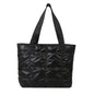 Quilted Cotton Tote Bag – Large Capacity Fashion Ladies Handbag