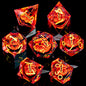 7-Piece Liquid Core Eye of Sauron Resin Dice Set Sharp-Edge D20 for D&D Tabletop RPG