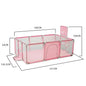 Baby Playpen & Ball Pit Play Yard – Thick Steel Pipe Kids Activity Fence, 107 x 231 x 128 cm (42 x 91 x 50 in) or 107 x 128 x 128 cm (42 x 50 x 50 in)