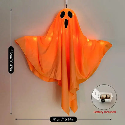 LED Glow Ghost Pendant, 50 x 40cm, White or Orange