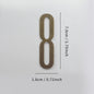 Bronze Door Number with Backing Adhesive 7cm Metal House Number Apartment Door Number for Outdoor Hotel Home Mailbox Label