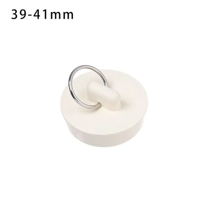 Universal Rubber Sink & Bathtub Drain Stopper Plug — Leakproof Floor Drain Strainer, White