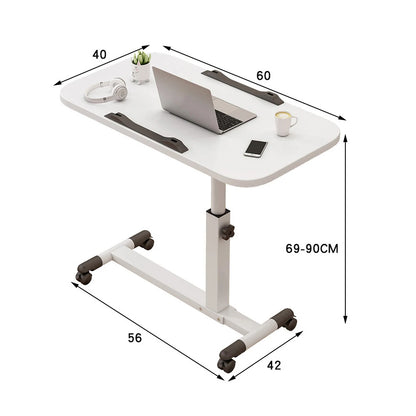 Adjustable Laptop Desk 360° Rotating Tabletop Mobile Stand Overbed Table Standing Rolling Study Table Computer Workstation