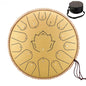 Steel Tongue Drum 13-Inch (32 cm) 15-Note C Scale Handpan-Style Percussion with Mallets & Carry Bag