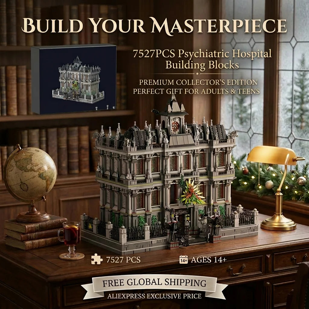 7527-Piece Gothic Psychiatric Hospital Model