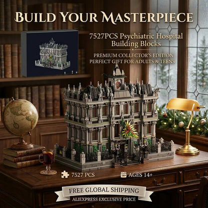 7527-Piece Gothic Psychiatric Hospital Model