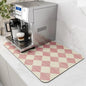 VIKAMA Coffee Machine Mat Rubber Backing Water-Absorbent Dish Drying Pad Kitchen Worktop Drainage Mat Home Decor