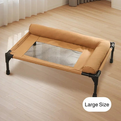 Large Moisture-Proof Elevated Pet Bed – Removable Washable Breathable Mesh Camping & Indoor Dog Cat Bed
