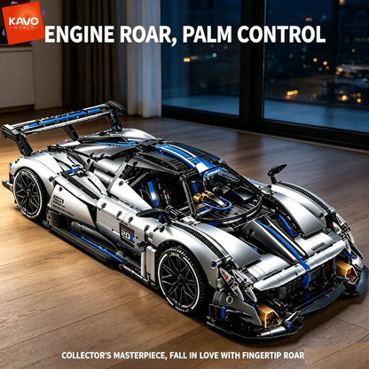 KAVOWORLD Super Sports Car Building Blocks Set – 1:8 Scale MOC Race Car Model
