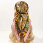 Satin Square Scarf – Elegant 2025 Print Hijab, Shawl & Hair Wrap