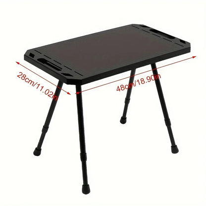 Folding Camping Table - Adjustable Height Ultra-Light Aluminum Alloy Portable Picnic Table