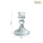 Clear Glass Pillar Candle Holder Table Candlestick for Dining Room Decor