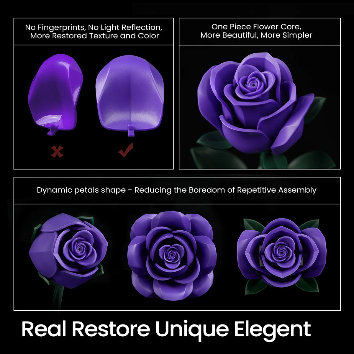 Artificial Purple Roses Bouquet – Faux Flower Arrangement for Home Decor & Gifting