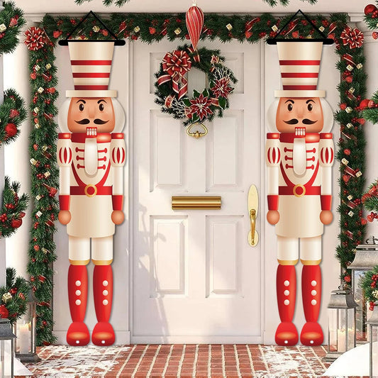 Weihnachtstür-Spruchband, Frohe Weihnachten Dekorationen für Zuhause 2025, Navidad Natal Weihnachtsschmuck, Veranda Kamin Banner Neujahr