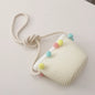 Kids Mini Woven Natural Straw Crossbody Bag for Girls Cute Shoulder Purse