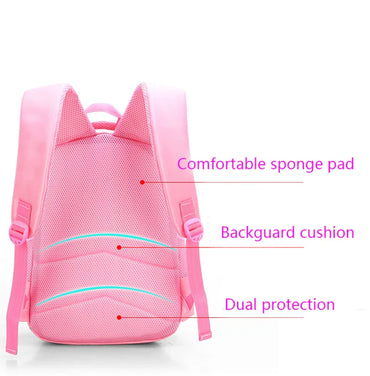 Pink Cute Cat Kids Backpack for Girls — Waterproof Kindergarten & School Bag (Ages 7-13)