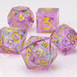 Handmade Resin 7-Piece D20 Polyhedral Dice Set for Dungeons & Dragons & Tabletop RPGs