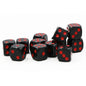 10-Piece Acrylic D6 Dice Set 16mm (0.63 in) – Carved Six-Sided Game Dice for RPG, Dungeons & Dragons & Board Games