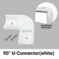 0.5m LED Aluminum Channel Kit 16x16mm - U/V/Y/W Profiles, Black or Silver, 2–30 Pack