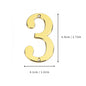 1Pcs 3Inch Metal House Numbers with M2 Screws Solid Zinc Alloy Mailbox Numbers 3D Address Numbers for Outside House Apartment