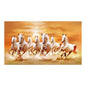 Modern Simple Wall Art 7 Running White Horses Sunset Scenery HD Canvas Printing Poster Home Living Room Bedroom Decoration