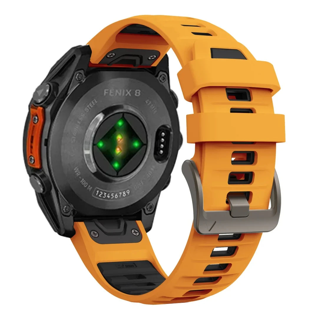 Silicone Sport Watch Band 22mm & 26mm – Breathable Replacement for 47mm and 51mm Smartwatches