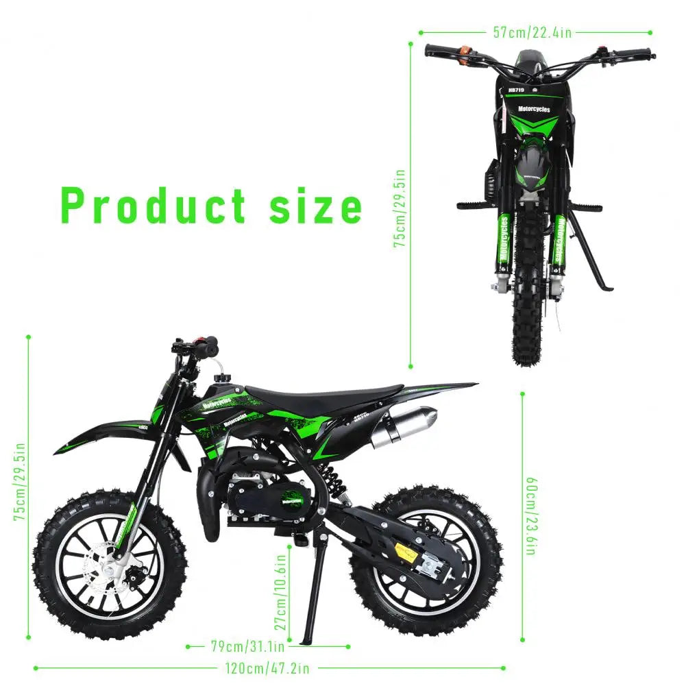 49CC Two-Stroke Gas Mini Motorcycle with Disc Brakes