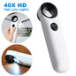 40X Illuminated Handheld Jeweler Loupe with Dual LED Lights for Jewelry, Diamond & Jade Inspection